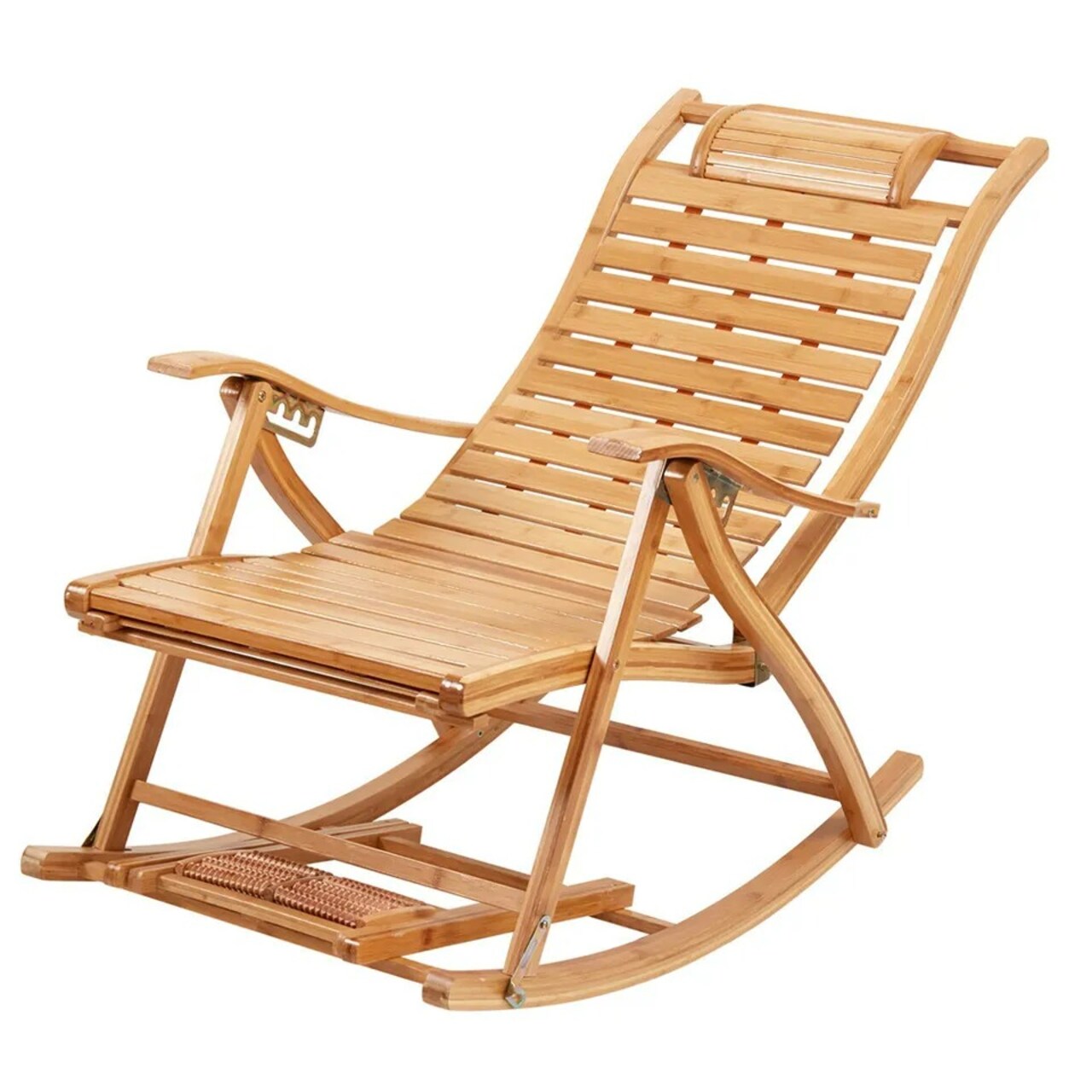 Wooden Deck Chair Garden Patio Sun Lounger Folding Outdoor Adjustable Reclining